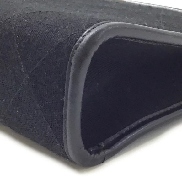 Authentic CHANEL vintage cotton leather snap clutch 24k gold - Picture 6 of 11